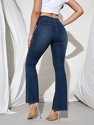 Image of KOTTY Flare Bottom Jeans for Women - Stylish Slim Fit with Bell Shape Leg