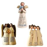 QIYUDA Guardian Angel Statue Celebrate Sister Friends Friendship-Memorial Friendship Sculpture Decor