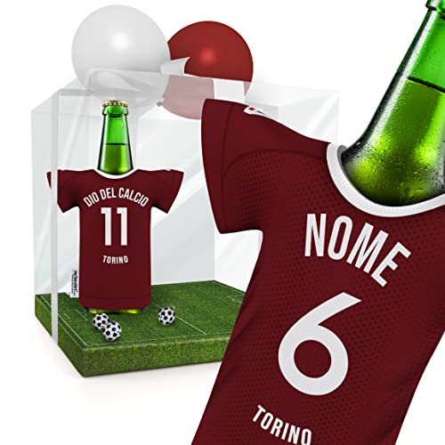 myfanshirt Personalizzato F. Torino Regalo Articoli di Fan per Gli Uomini | per Adatto di Torino Fan Maglia Calcio | Marito Compleanno Natale Pasqua raffreddatore di Camicie Scatola ITIT