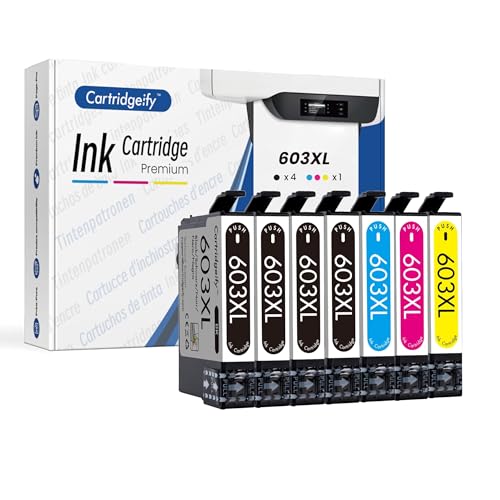 Cartridgeify 603XL Compatible con Epson 603 XL Cartucho de Tinta Multipack, para Expression Home XP-2100 XP-2105 XP-3100 XP-3105 XP-4100 XP-4105, Workforce WF-2810 WF-2830 WF-2835 WF-2850