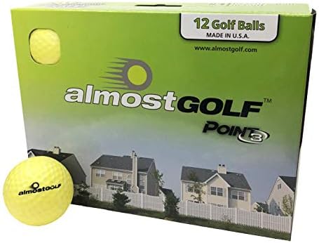 AG AlmostGolf Balls – Limited Flight Practice Golf Balls (12 Pack) – Yellow