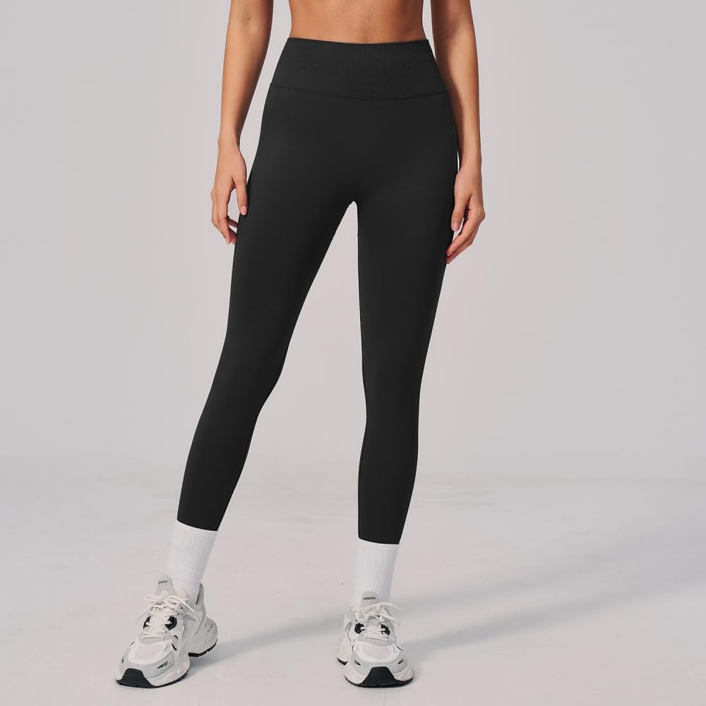 DYRBF - Leggings da donna a vita alta, senza cuciture, per yoga, controllo della pancia e sollevamento dei glutei, per corsa, palestra, allenamento, ciclismo, danza