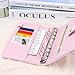 A6 Budget Binder Soft Faux Leather Binders Cover Refillable 6 Rings Loose Leaf Binding Cover for Planner Traveller Journal Accessories Supplies (Snap Pink A6)