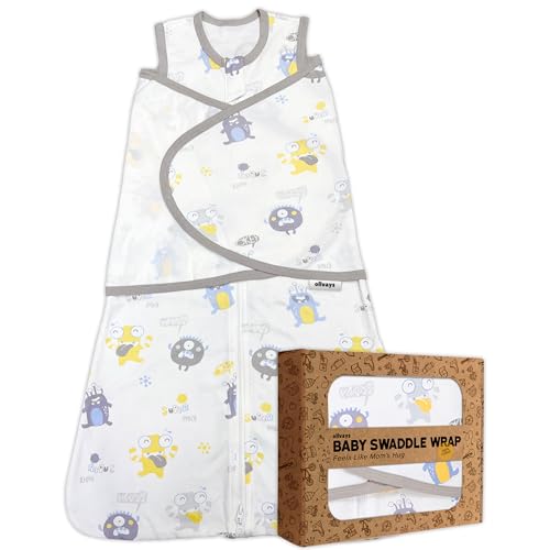Image of Organic swaddle sleep sack 3-6 months, Easy Zipper Swaddle, Breathable 100% Cotton, 3-Way transitional sleep sack
