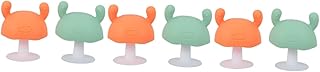 Toyvian 6 Peças Mordedor Calmante Para Bebês Brinquedo Infantil Mordedor Molar Brinquedos Para Bebês Mordedor De Cogumelo Brinquedo De Cogumelo Mordedor Infantil De Silicone Brinquedos