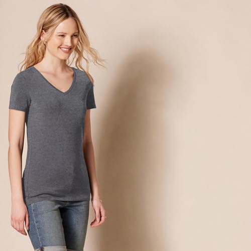 Image of Amazon Essentials Women's Regular-Fit Short-Sleeve V-Neck T-Shirt, Multipacks