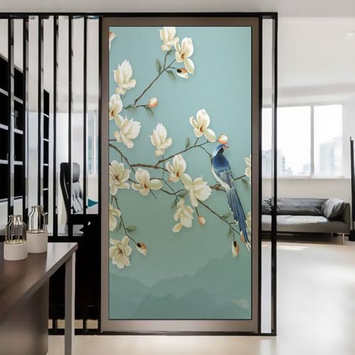 Vinilo decorativo para ventana 50x100 cm con patrón floral miniatura 1