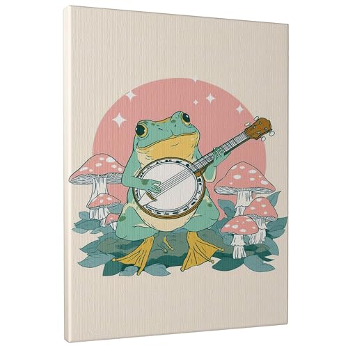 Toile murale avec motif d'amphibien rétro déco salon chambre 40x50cm