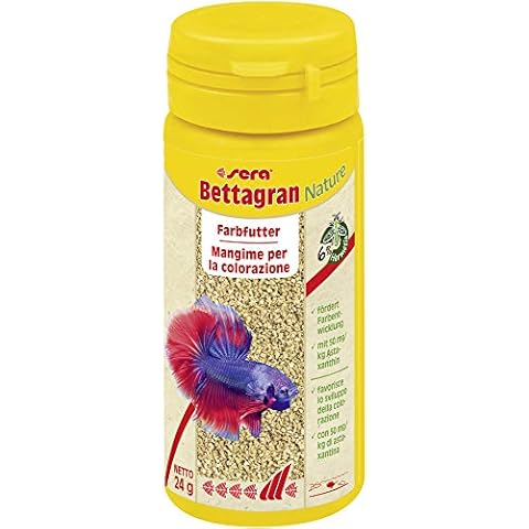sera Bettagran Nature 50 ml - Feingranulat mit 50 mg/kg Futter natürlichem Astaxanthin für Betta Cover