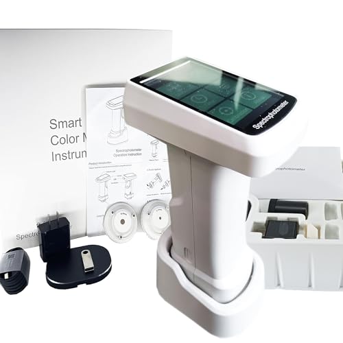 VTSYIQI Spectrophotometer Portable Spectrophotometer D/8 Spectrocolorimeter with Accuracy 0.04 Aperture Φ8mm Φ11mm 10000 Data Storage Ultra high Repeatability Auto Calibration for Printing ASTM ISO