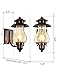 Dusk to Dawn Sensor Outdoor Wall Sconce Vintage Outside Lighting Fixture Wall Mount With Photocell, Waterproof Wall Lantern Oil Rubbed Brown Porch Lights, Rustic Exterior Wall Lamp for House, Garage