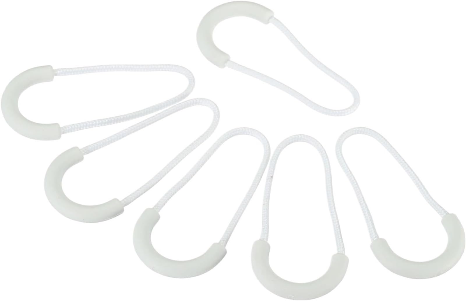 Lot de 100 tirettes de fermeture éclair de rechange pour cordon (blanc)