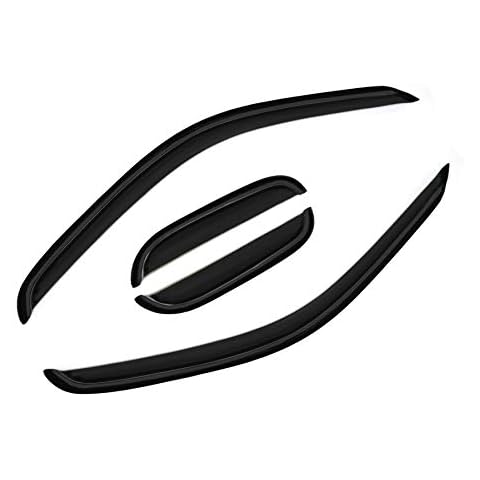 D&O MOTOR 4pcs Front+Rear Smoke Sun/Rain Guard Outside Mount Tape-On Window Visors for 95-04 Tacoma Access/Extended Cab with Half Size Rear Doors Cover