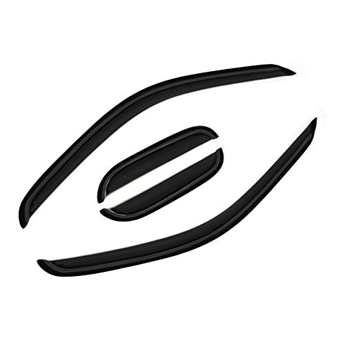 D&O Motor 4Pcs Front+Rear Smoke Sun/Rain Guard Outside Mount Tape-On Window Visors For 95-04 Tacoma Access/Extended Cab With Half Size Rear Doors #TOP13