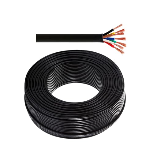 Fil électrique 7 conducteurs en cuivre pur idéal pour installation de ruban LED RGBW de jardin 4.5m