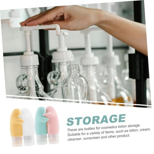 VICASKY 4pcs Travel Bottles for Toiletries Refillable Containers for Shampoo Lotion Sunscreen and More for Travel Camping and Business Trips
