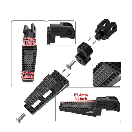 Repose-pieds S1000RR K46 réglables avec support avant arrière 2009-2018
