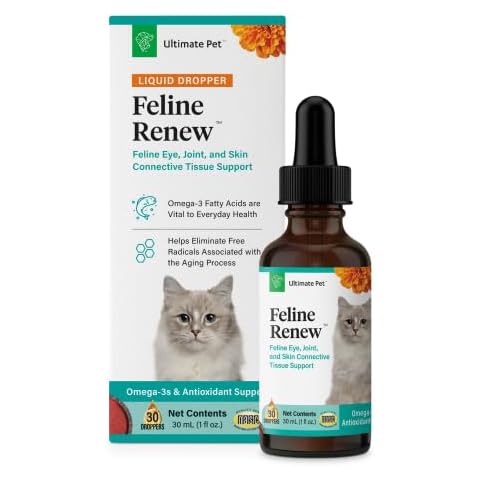 Ultimate Pet Nutrition Feline Renew, Advanced Omega-3 Immune, Joint, and Skin Connective Tissue Support Supplement for Cats, 30 Servings Cover