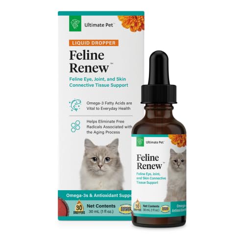 ULTIMATE PET NUTRITIONFeline Renew, Advanced Omega-3 Immune, Joint, and Skin Connective Tissue Support Supplement for Cats, 30 Servings