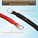 2 AWG Car Cables (2FT) - Heavy-Duty Power Inverter Wire Set with 3/8