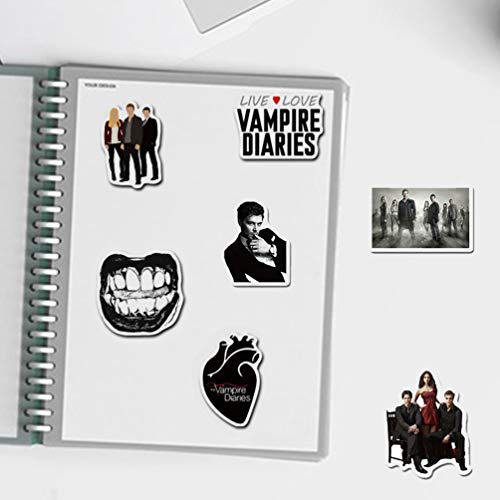 50PCS Stickers for The Vampire Diaries for Laptop Sticker Motorcycle Bicycle Luggage Decal Graffiti Patches Skateboard Water Bottle Sticker Cute Anime Stickers (The Vampire Diaries)