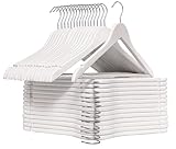 Perchas de madera blanca para vestidos de novia, trajes de dama de