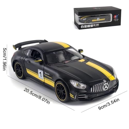 Image of Invite Enterprise 1:24 Diecast Model Alloy Mrcedes AMG GTR Alloy Metal Pull Back with 6 Openable Doors & Sound Light Toy car for Kids Best Gift Toys for Kids Boys (Black)