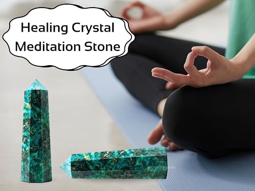 Image of Crystal Heaven Certified Chrome Diopside Tower Obelisk Point For Chakra, Healing And Balancing - Aaa Grade Original Certified Gemstone Agate For Reiki Meditation Yoga Spiritual (2-3 Inches)