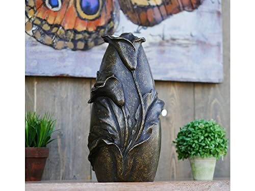 Weather Resistant Bronze urn for Ashes 'Flowers' | This Weather Resistant Cremation urn for Ashes 'Flowers' Features a Contemporary Design. The urn for Ashes Made from Bronze is Finished expertly.