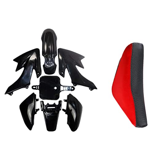 Zxtdr Plastic Body Fairing Kit And Tall Seat For Crf Xr Crf50 Xr50 50S 50Cc 70Cc 110Cc 125Cc Dirt Pit Bike (Black+Red) #TOP7