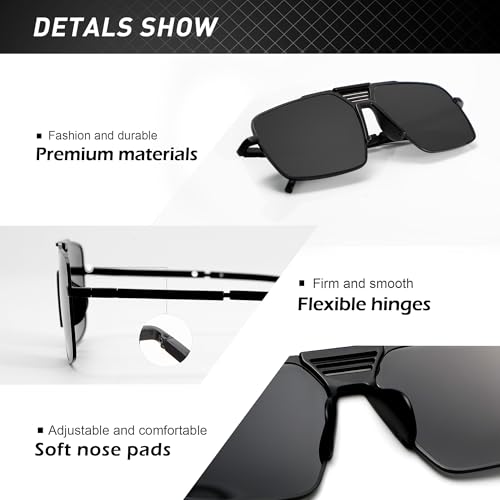 Classic Sunglasses for Men, Polarized Mens Sunglasses Oversized Sun Glasses for Outdoor Driving Fishing3