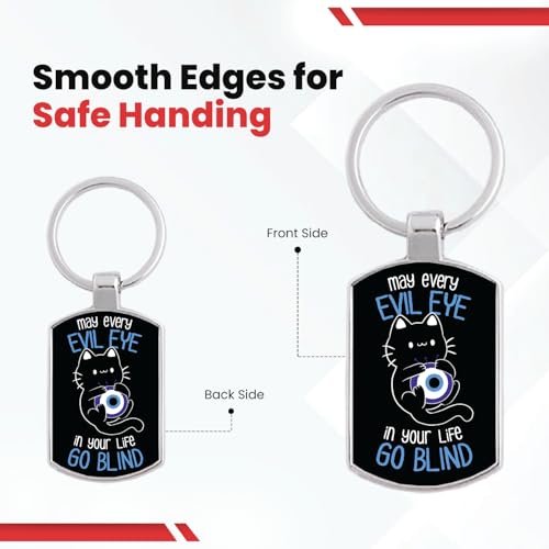 Image of Stylish Metal Keychains with Permanent Glossy Print - Inspirational Quotes & Spiritual Designs - Perfect Key chains for loved ones, Personal Use, Gifts & Return Gifts