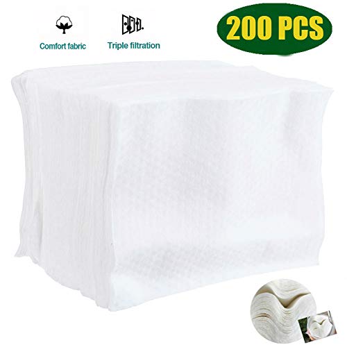 200 Disposable Filter Pads, Safety Breathing Filter inner Pads, Non-Woven Fiber Skin-Friendly & Breathable Disposable Air Purifying Replacement