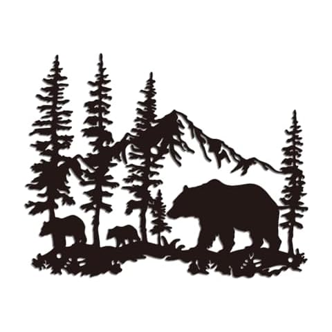 WADORN Décoration Murale Ours en Métal Cover