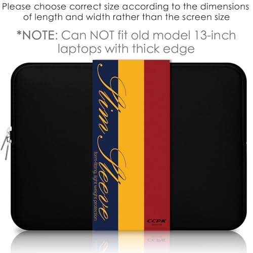 CCPK Laptop Sleeve Case 13 inch for MacBook Air 13.6 inch Mac Pro 13.3" Accessories 13 inch Laptop Computer Sleeve Protective Carrying Case Cover Bag 2025 2024 2022 2020 M4 M3 M2 M1 A3240 A3113, Black - Image 2