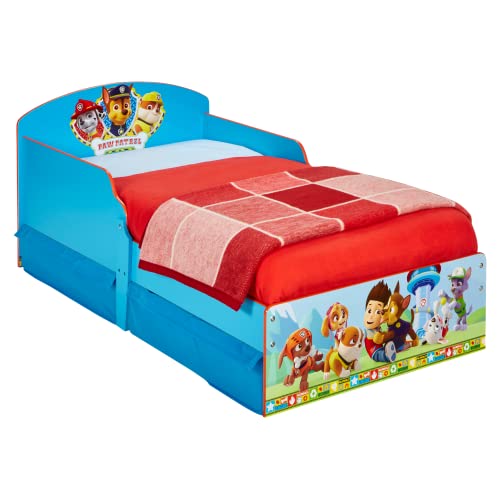 PAW PATROL Worlds Apart Kleinkinderbett mit Stauraum, Blau, 142 x 77 x 59...