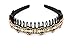 Yeshan Rhinestone and Crystal beaded Plastic Teeth Comb Hairband Hair hoop Headband for Girls,Champagne