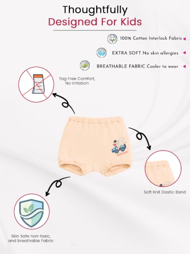 Image of BODYCARE Baby Boys & Baby Girls Cotton Briefs | Soft, Breathable & Skin-Friendly Printed Innerwear | Multiple Pack Options | 0-24 Months