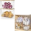 Delamu 2 Set Pantry Organizers And Storage Kitchen Organizers And Storage With Bamboo Top Stackable Kitchen Pantry Bin For OnionPotatoFruitsProduceVe - Imported Products From USA