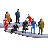 Mejora tus modelos de tren con 24 figuras de personas de modelos mixtos en escala 1 87