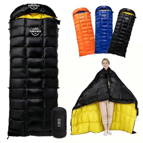 Bolsa de Dormir de Plumas OMVMO para Adultos, 20 Grados F, Rectangular, 4 estaciones miniatura 1