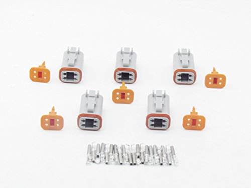 CNKF 5 Set DT Series 4 Pin female waterproof automotive connector includes terminals DT06-4S