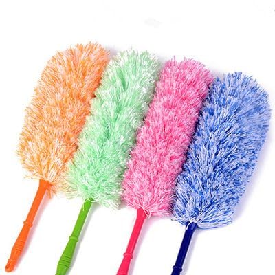 Feather Duster Microfiber Duster for Cleaning (1 Pcs) Hand Duster Non Slip Plastic Handle Durable Design Comfortable Washable Dusters for Cleaning High Ceiling Fans Cars Blinds Cobweb Assorted Colors