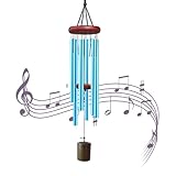 Aluminium-Windspiel für den Außenbereich, 66 cm, Aluminiumrohr, Balkon, Windspiel, Retro, hängende Metalldekorationen für Hof, Garten, Balkon, Terrasse, Herren, Damen, Outdoor