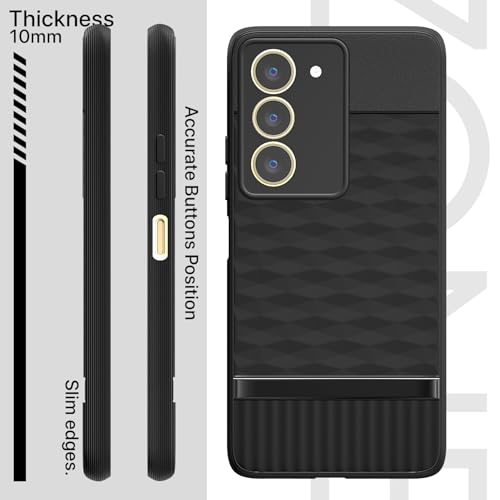 Image of Pikkme Back Cover for Realme 14x 5G Camera Protection 3D Hexa Cube Design Silicone Protective Bumper Case (Black)