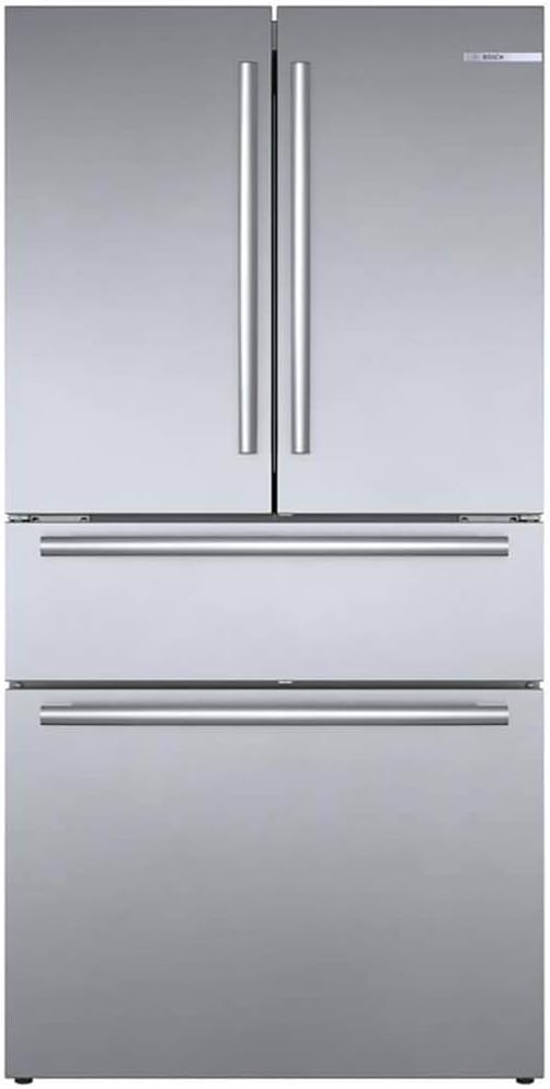 Bosch 800 Series B36CL80SNS 36 Inch Smart Freestanding Counter Depth 4 Door French Door Refrigerator with 20.5 cu. ft. Total Capacity in Stainless Steel (Bar Handle)