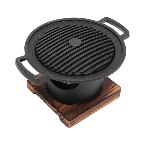 KIMISS Grill Barbecue Coreano Senza Fumo - Mini BBQ Grill Pan per Home & Outdoor - a Carbone Interno Facile da Pulire