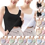 Débardeur pour femme - Débardeur blanc pour femme avec soutien-gorge intégré pour femme - Haut sans manches pour femme - Débardeur noir pour femme - Débardeur sans manches pour femme - Débardeur vert en coton pour femme - Débardeur sans manches pour femme - Décontracté d'été - Débardeur blanc pour femme - Débardeur rose vif pour femme - Débardeur jaune pour femme - Débardeur côtelé rouge pour femme - Chemisier sans manches pour femme - Débardeur violet pour femme - Débardeur rose pour femme