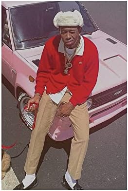 Tyler The Creator Poster Canvas Wall Art,Pink BMW e30' Posters,Art Print Asthetic Room Decor 12inchx18inch