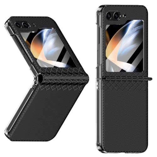Étui Luxe Treillis Cuir Galaxy Z Flip5 - Protection Intégrale Charnière